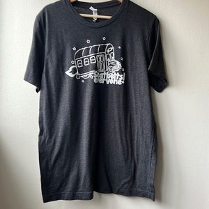 Magic School Bus Uni-Sex Charcoal Gray Tee Size Large
